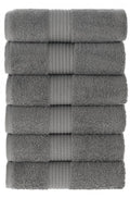 Olachika Home 100% Premium Quality Cotton 6-piece hand towels 50X100cm anthracite