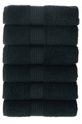Olachika Home 100% Premium Quality Cotton 6-piece hand towels 50X100cm black