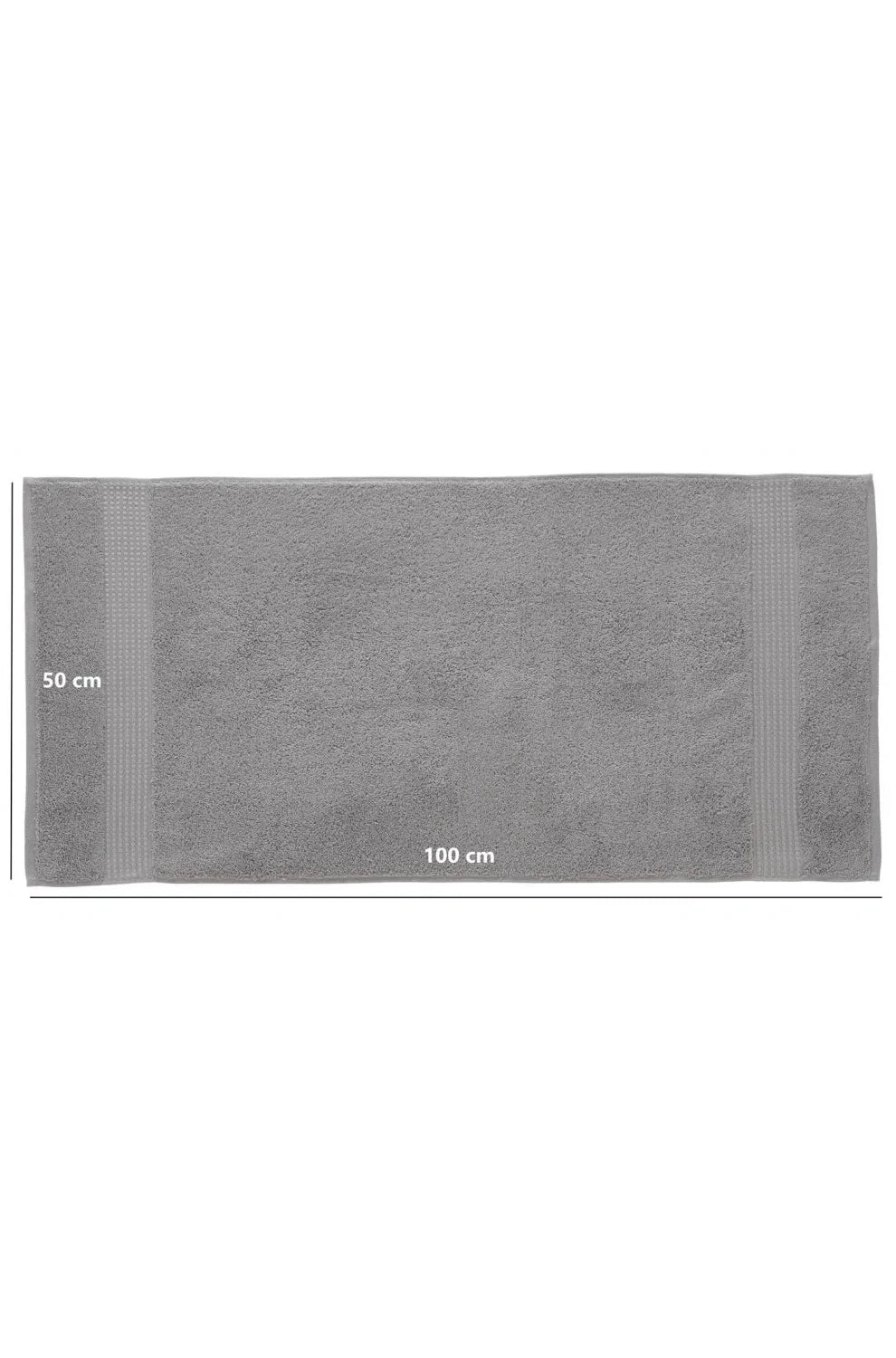 Olachika Home 100% Premium Quality Cotton 6-piece hand towels 50X100cm gray