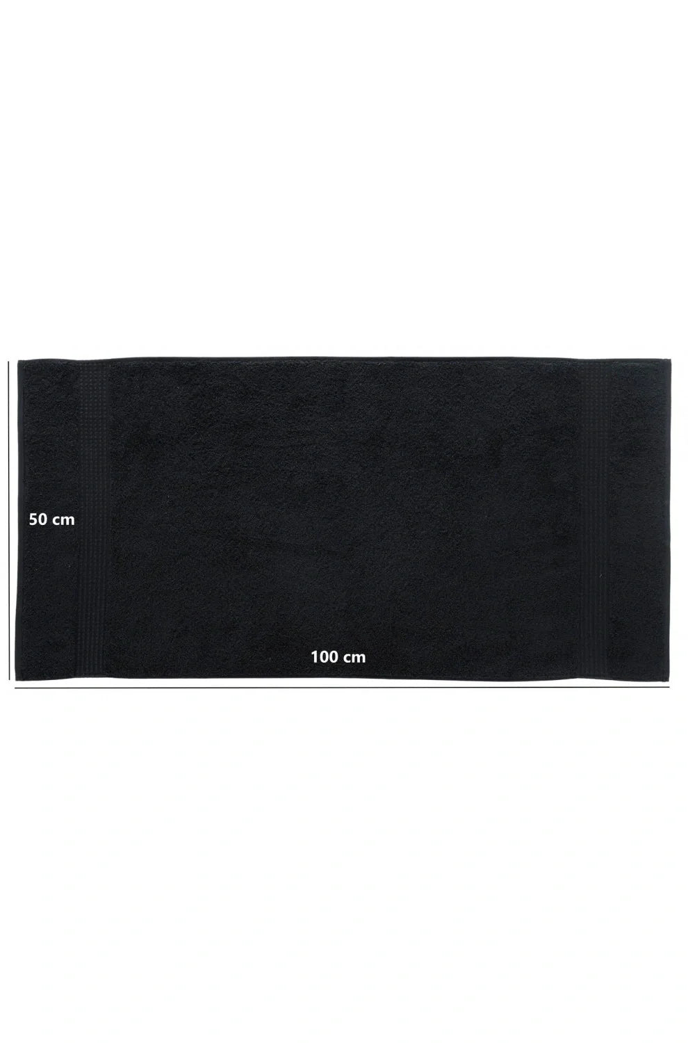 Olachika Home 100% Premium Quality Cotton 6-piece hand towels 50X100cm black