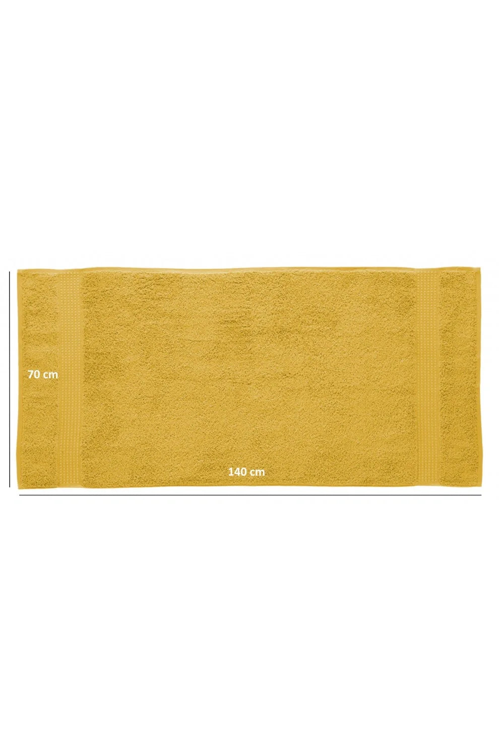 Olachika Home Luxury Bath Towel Set 100% Premium Quality Cotton 3-piece Bath Towel 70X140CM Gold