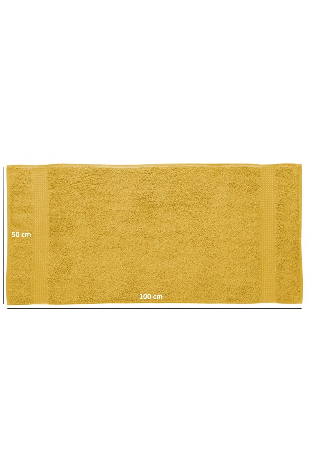 Olachika Home 100% Premium Quality Cotton 6-piece hand towels 50X100cm Gold