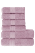 Olachika Home Luxury Bath Towel set 100% Premium Quality Cotton 2-piece Bath Towels Old Rose 70X140cm and 4-piece Hand Towels 50X100cm
