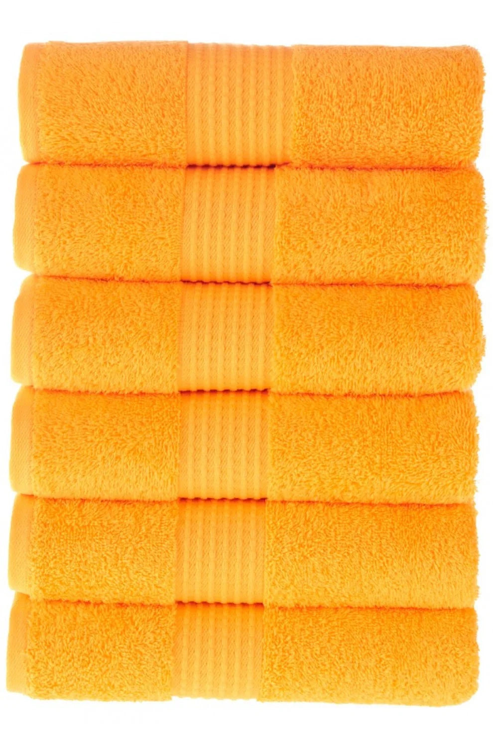 Olachika Home 100% Premium Quality Cotton 6-piece hand towels 50X100cm orange