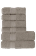 Olachika Home Luxury Bath Towel set 100% Premium Quality Cotton 2-piece Bath Towels Taupe 70X140cm and 4-piece Hand Towels 50X100cm