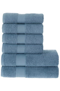 Olachika Home Luxury Bath Towel set 100% Premium Quality Cotton 2-piece Bath Towels Blue70X140cm and 4-piece Hand Towels 50X100cm
