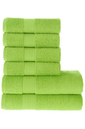 Olachika Home Luxury Bath Towel set 100% Premium Quality Cotton 2-piece Bath Towels  Green 70X140cm and 4-piece Hand Towels 50X100cm