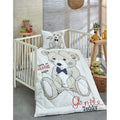 Olachika Home Teddy Bear Printed 100% Cotton Silicone Fiber Baby Quilt+Pillow