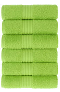 Olachika Home 100% Premium Quality Cotton 6-piece hand towels 50X100cm green