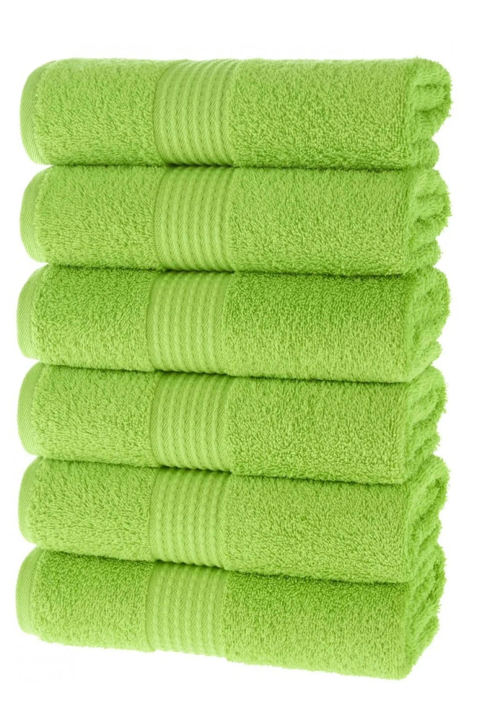 Olachika Home 100% Premium Quality Cotton 6-piece hand towels 50X100cm green
