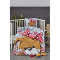 Olachika Home Cute Dog Printed 100% Cotton Silicone Fiber Baby Quilt+Pillow