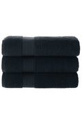 Olachika Home Luxury Bath Towel Set 100% Premium Quality Cotton 3-piece Bath Towel 70X140CM Black