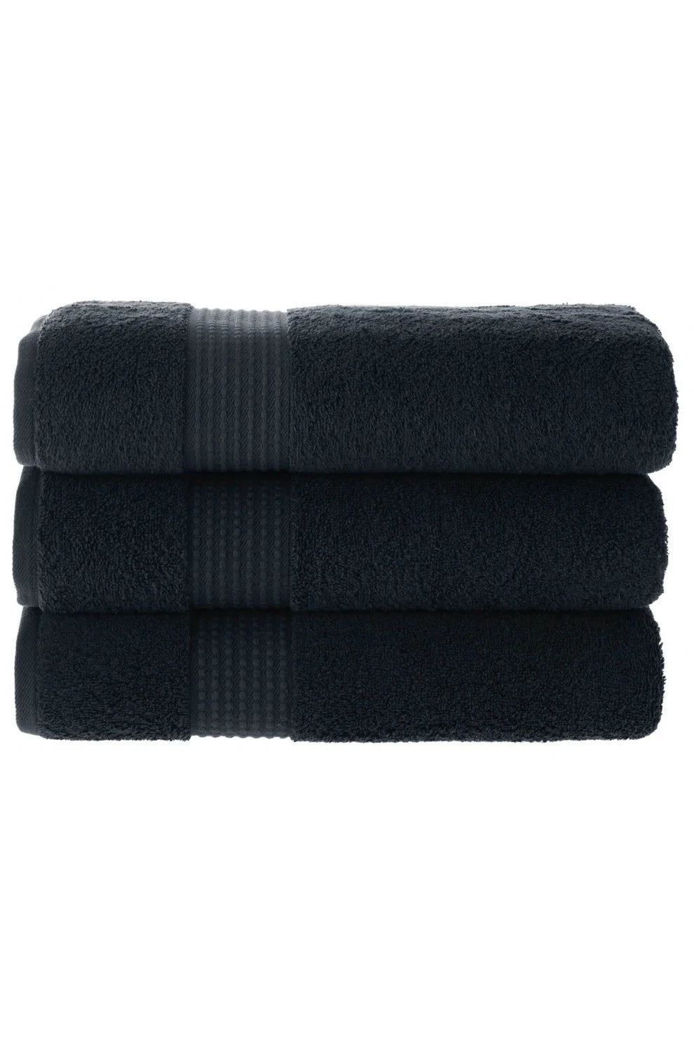 Olachika Home Luxury Bath Towel Set 100% Premium Quality Cotton 3-piece Bath Towel 70X140CM Black