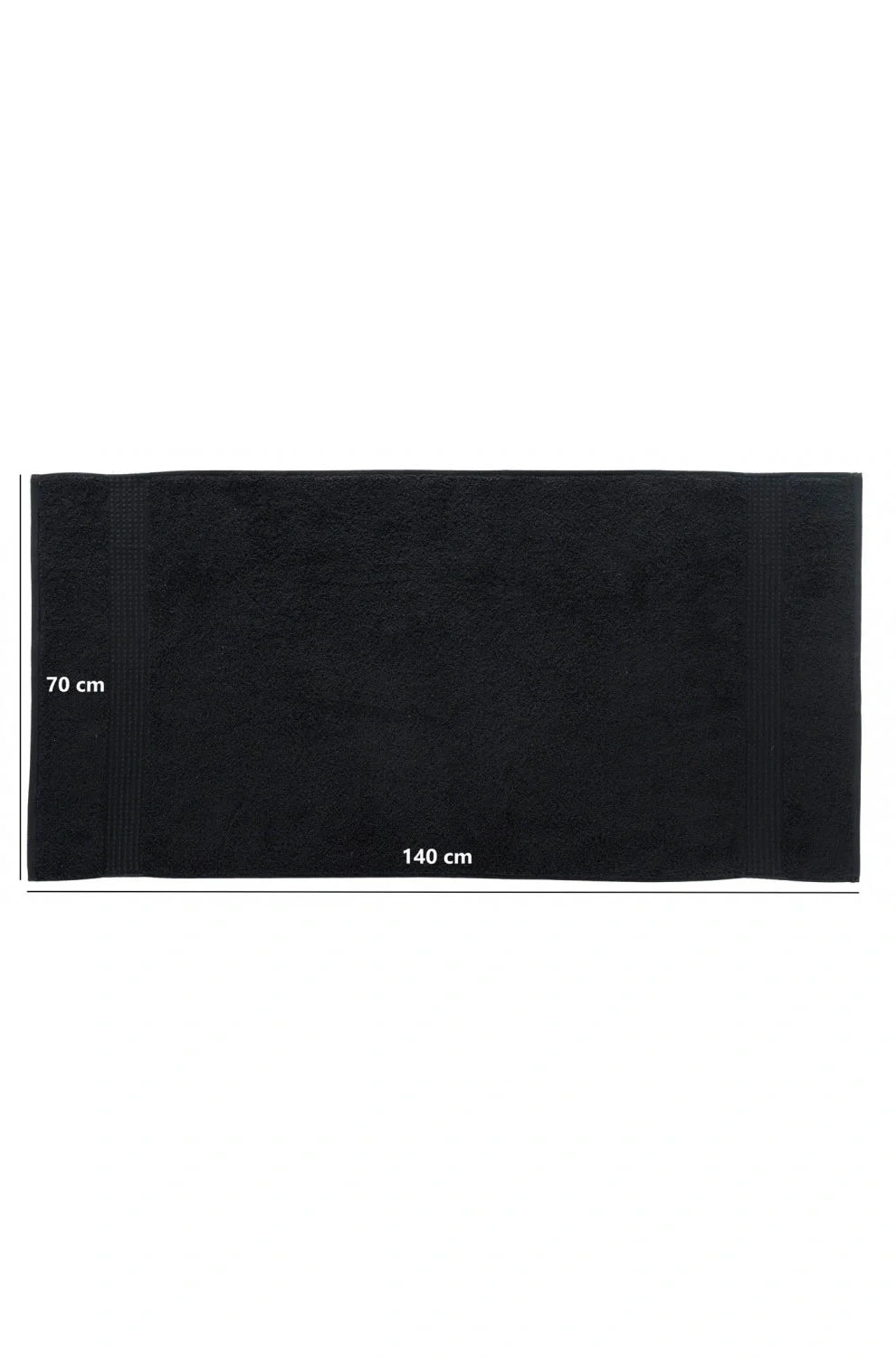 Olachika Home Luxury Bath Towel Set 100% Premium Quality Cotton 3-piece Bath Towel 70X140CM Black