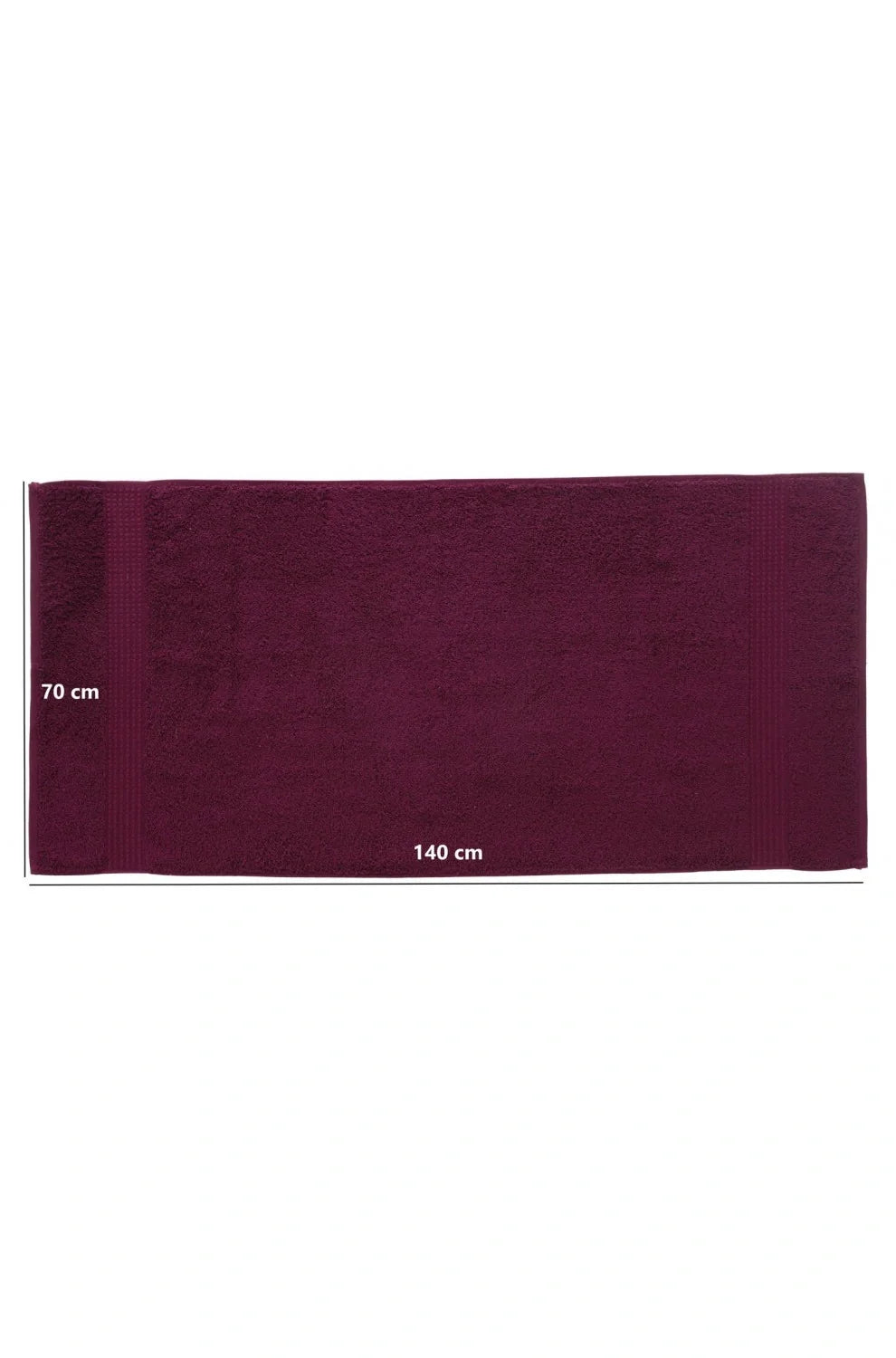 Olachika Home Luxury Bath Towel Set 100% Premium Quality Cotton 3-piece Bath Towel 70X140CM Claret Red