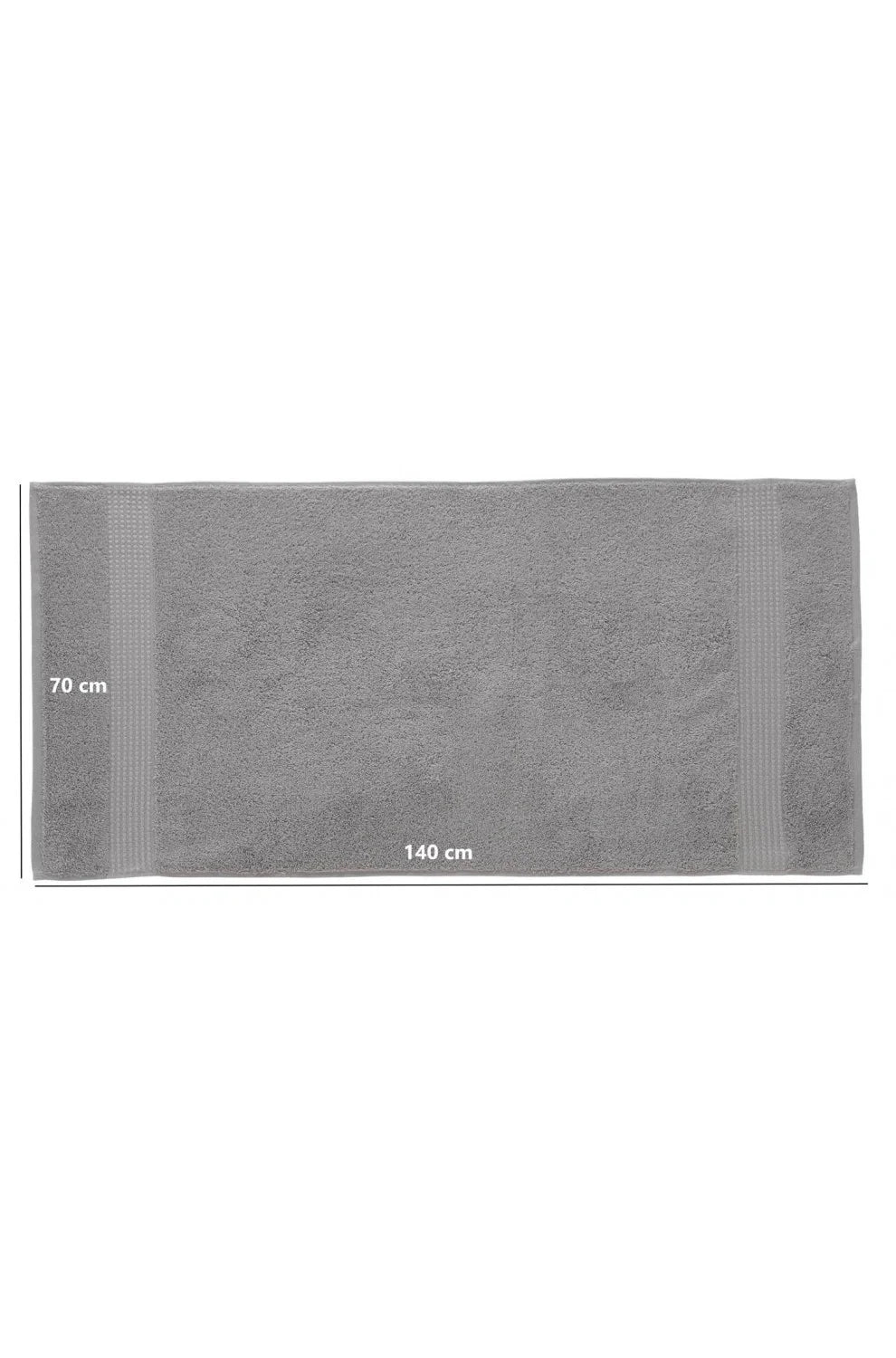 Olachika Home Luxury Bath Towel Set 100% Premium Quality Cotton 3-piece Bath Towel 70X140CM Gray