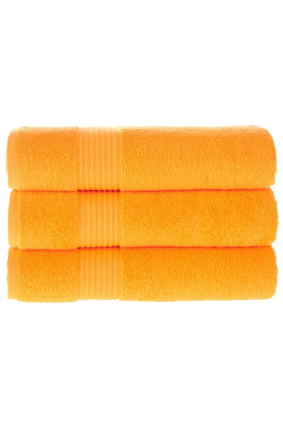 Olachika Home Luxury Bath Towel Set 100% Premium Quality Cotton 3-piece Bath Towel 70X140CM Orange