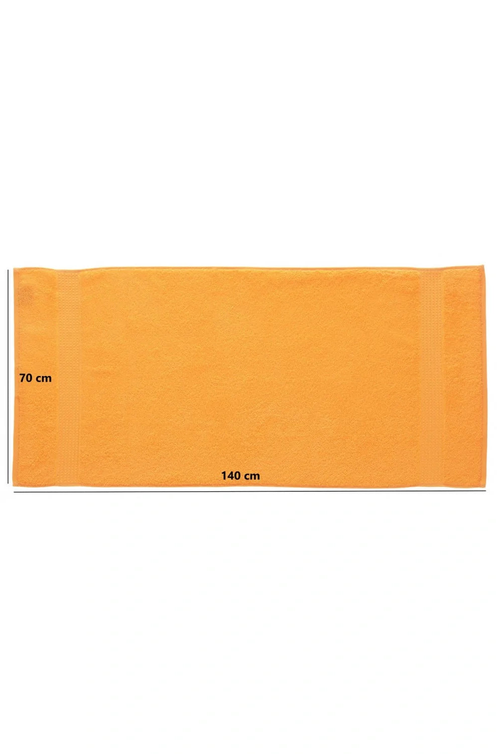Olachika Home Luxury Bath Towel Set 100% Premium Quality Cotton 3-piece Bath Towel 70X140CM Orange